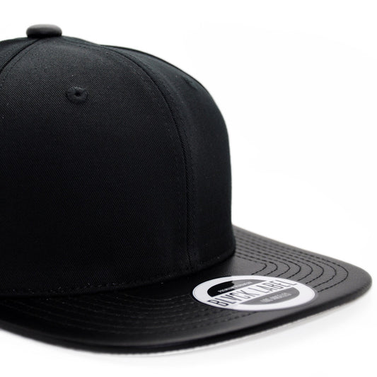 6 Panel Black Snapback