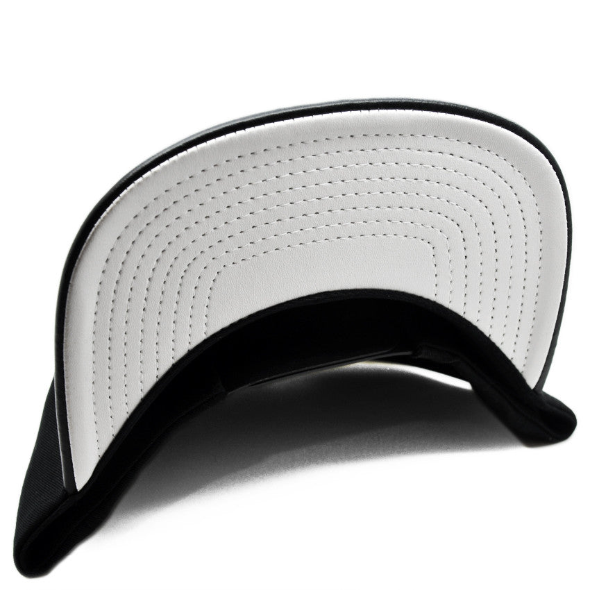 White Faux Leather Under Brim