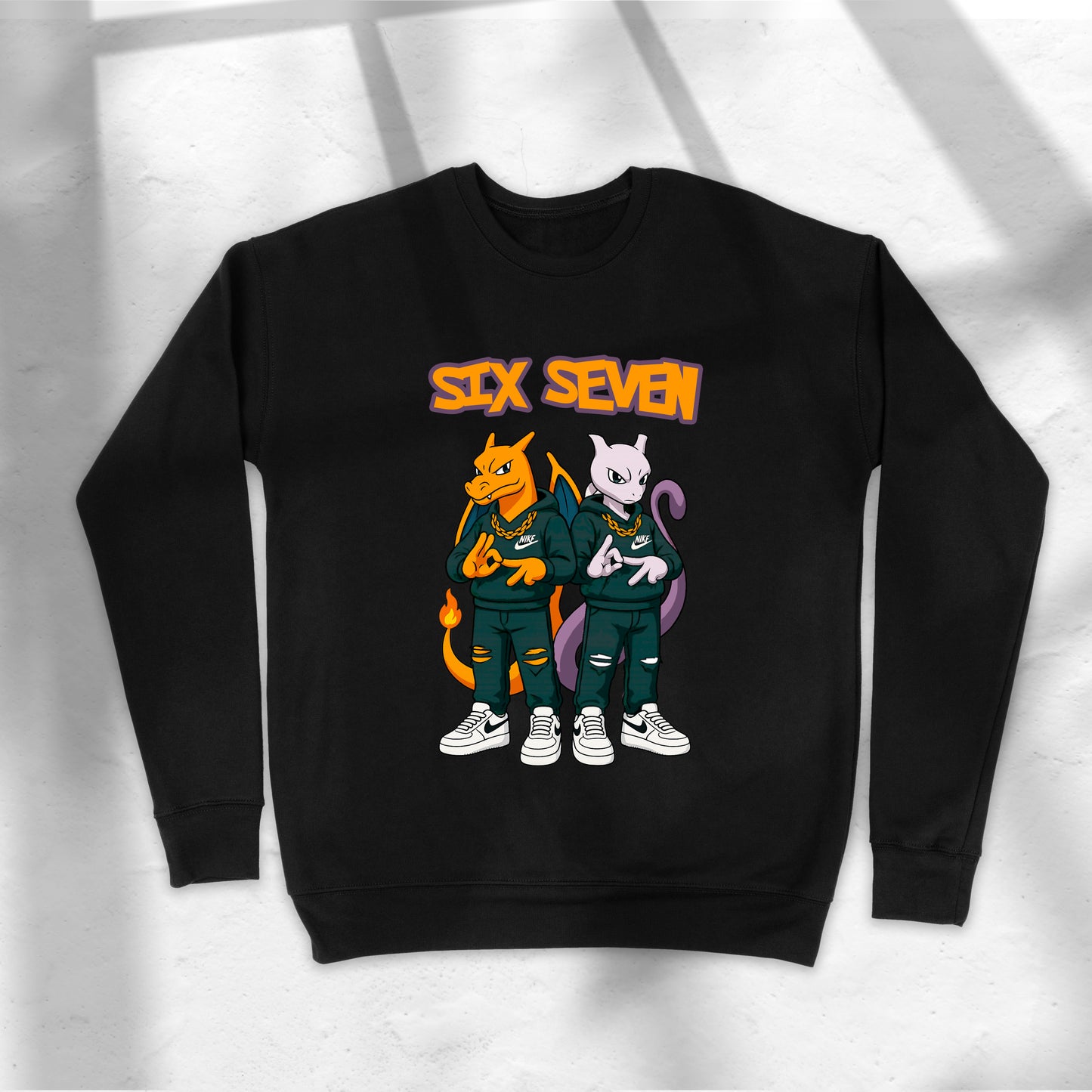 Six Seven Charizard and MewTwo