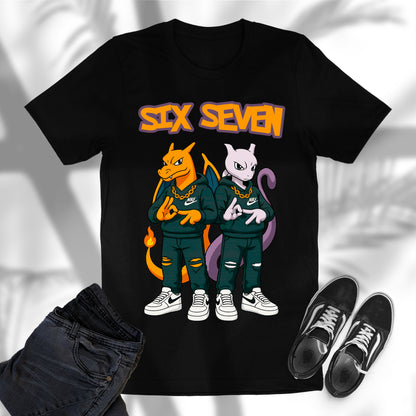 Six Seven Charizard and MewTwo