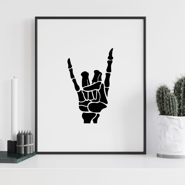 Rocker Skeleton Hands