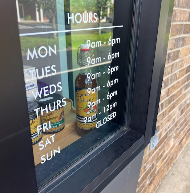 Hours of Operation stickers