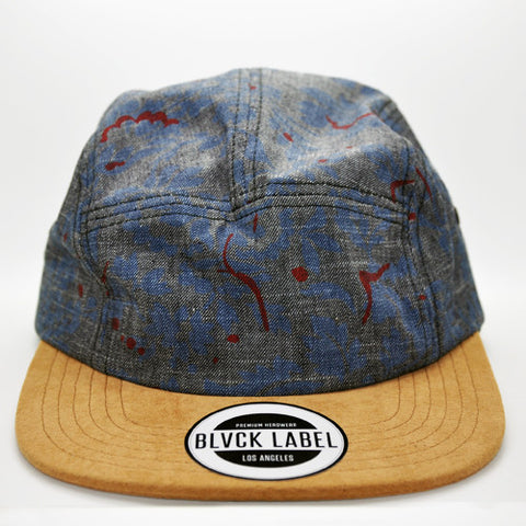 5 Panel Denim Camper Cap - 0