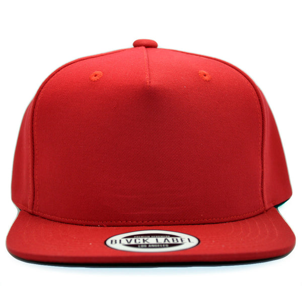5 Panel Red Snapback hat