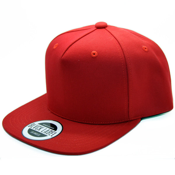 Red 5 Panel Snapback