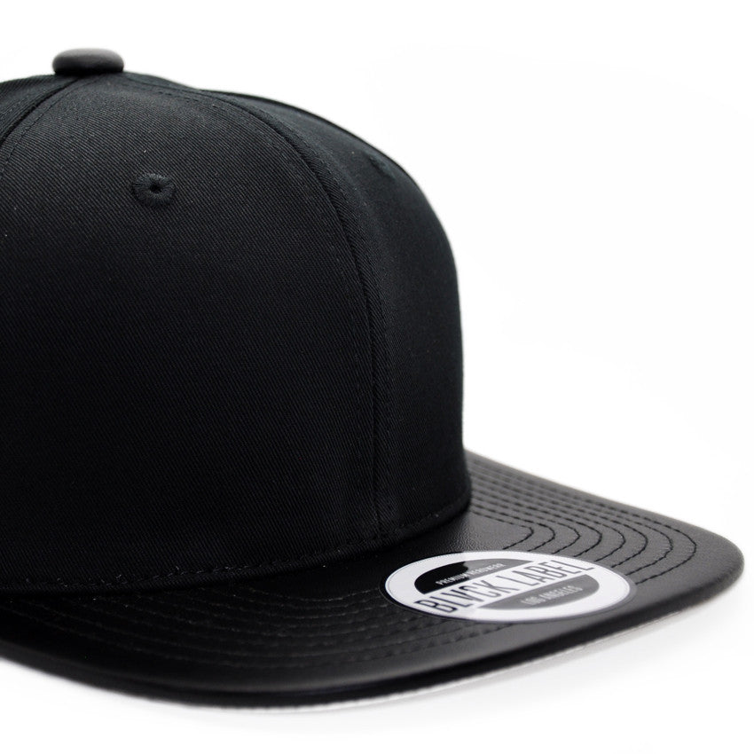 6 Panel Black Snapback