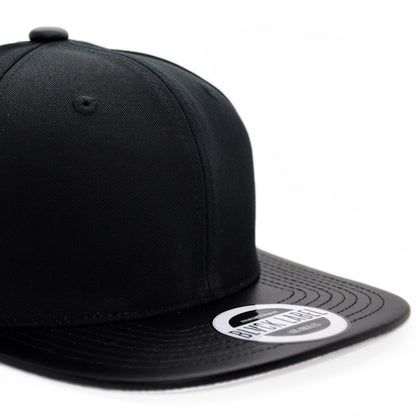 6 Panel Black Snapback