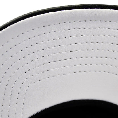 White Faux Leather Under Brim