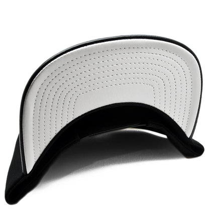 White Faux Leather Under Brim