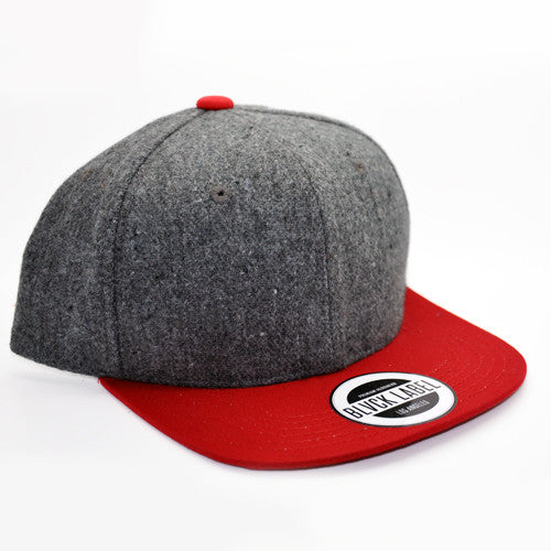 Grey Wool Snapback