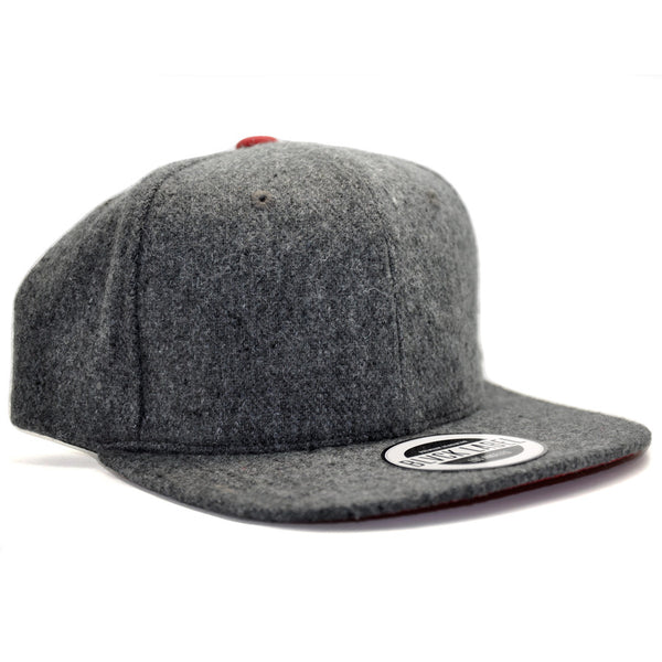 Grey Wool Snapback