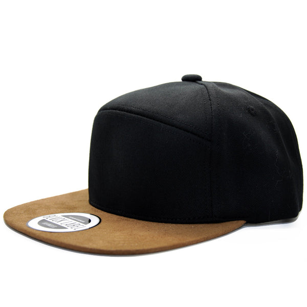 Black and Tan Suede Strapback Side