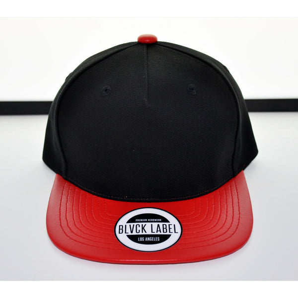 Faux Leather Wide Flat Brim - 2