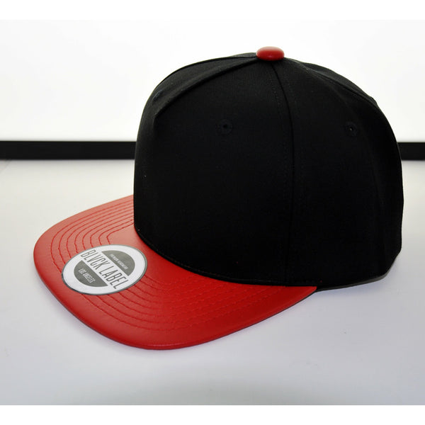 Faux Leather Wide Flat Brim - 3