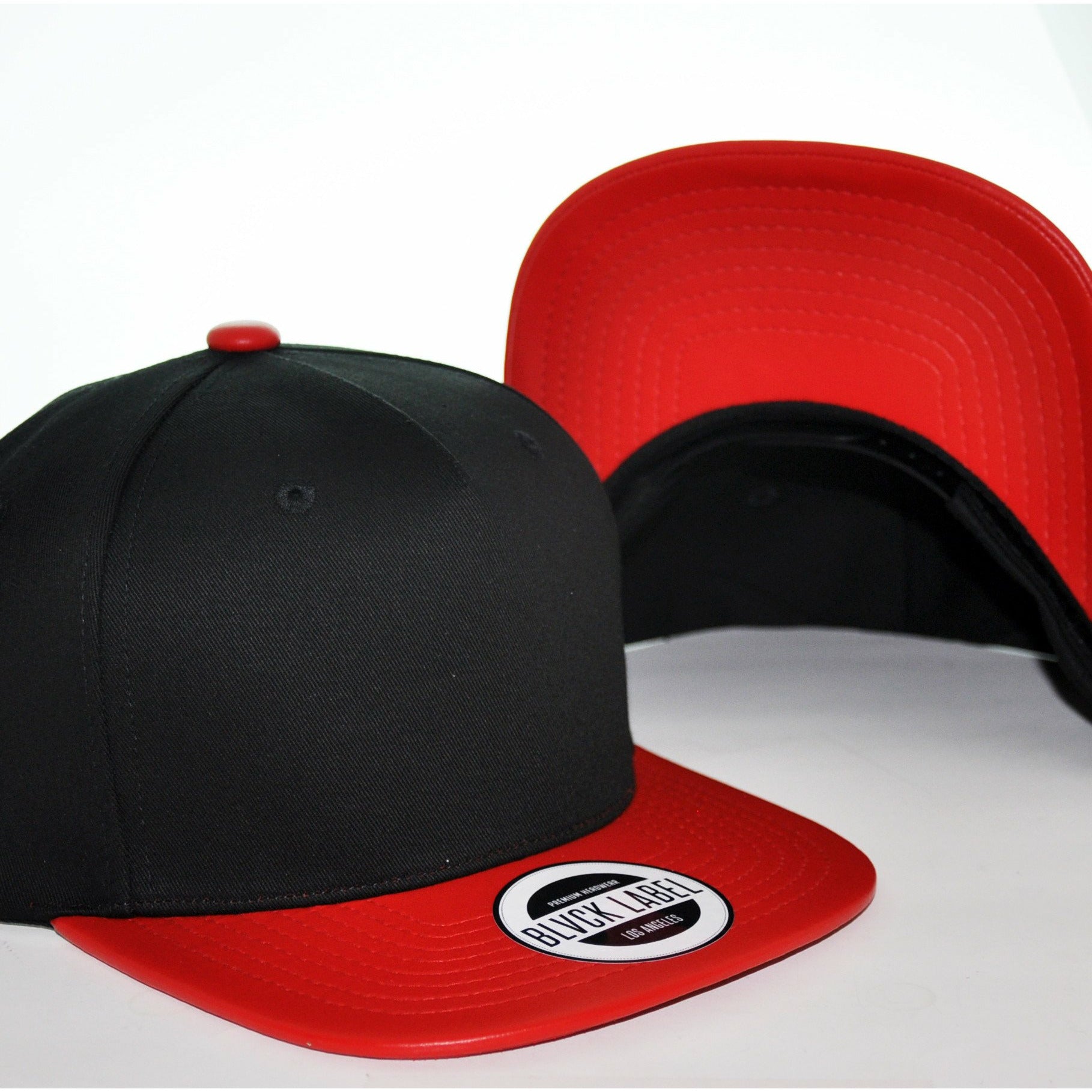 Faux Leather Wide Flat Brim - 0