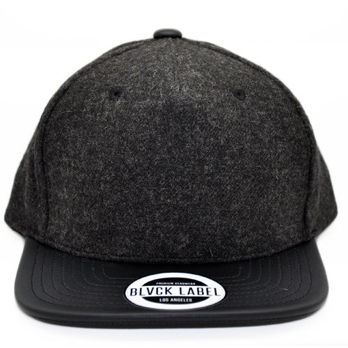 Charcoal Grey Wool Snapback - 2