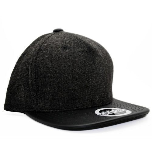 Charcoal Grey Wool Snapback - 0