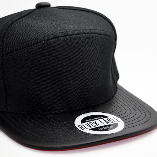 6 panel hybrid strapback hat