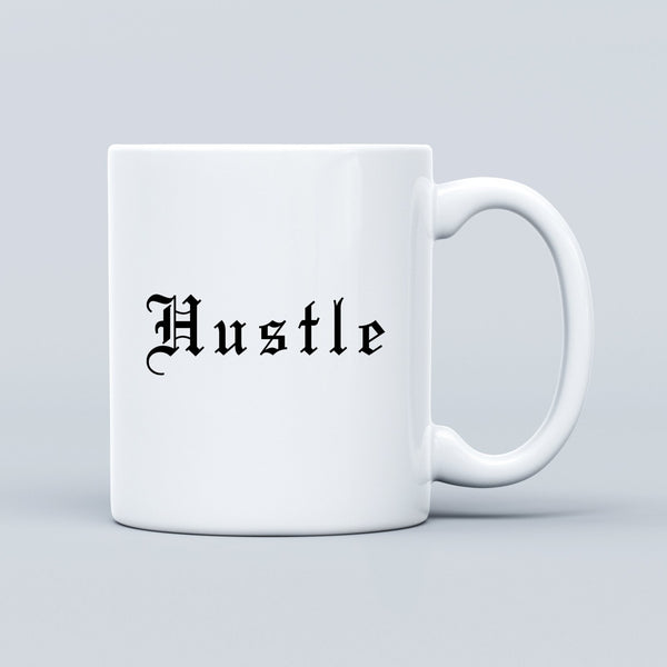 White Hustle Design Tea Mug
