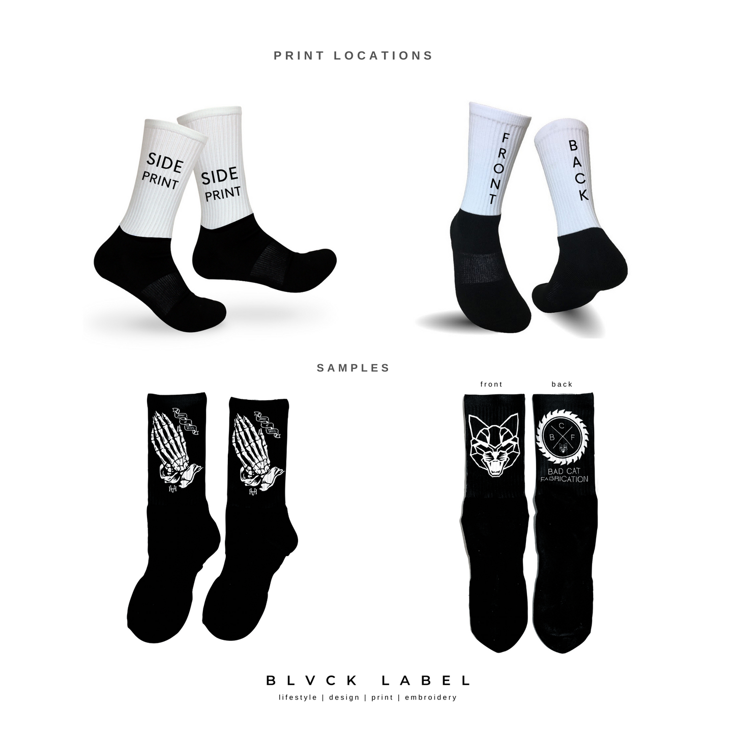 Athletic Socks - Black Footing