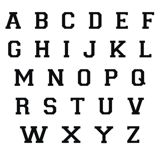 Iron-On Athlete Letters - 2"